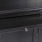 Librería de madera de diseño clásico con escalera decorativa Homemotion - Cedro viadurini