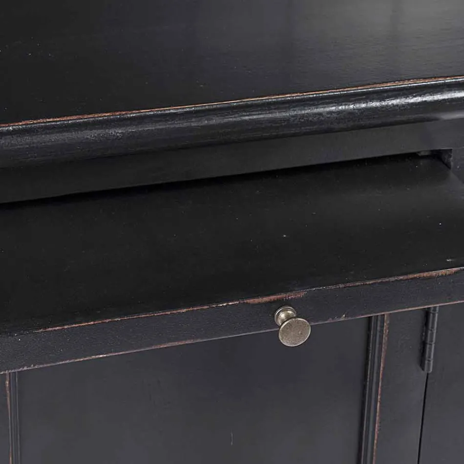 Librería de madera de diseño clásico con escalera decorativa Homemotion - Cedro viadurini