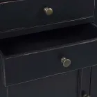 Librería de madera de diseño clásico con escalera decorativa Homemotion - Cedro viadurini