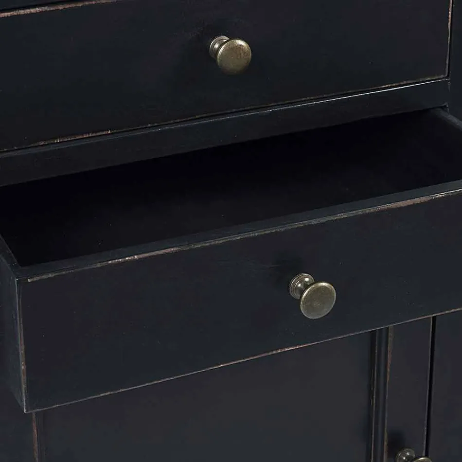 Librería de madera de diseño clásico con escalera decorativa Homemotion - Cedro viadurini