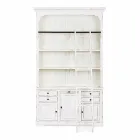 Librería de madera de diseño clásico con escalera decorativa Homemotion - Cedro viadurini