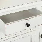 Librería de madera de diseño clásico con escalera decorativa Homemotion - Cedro viadurini