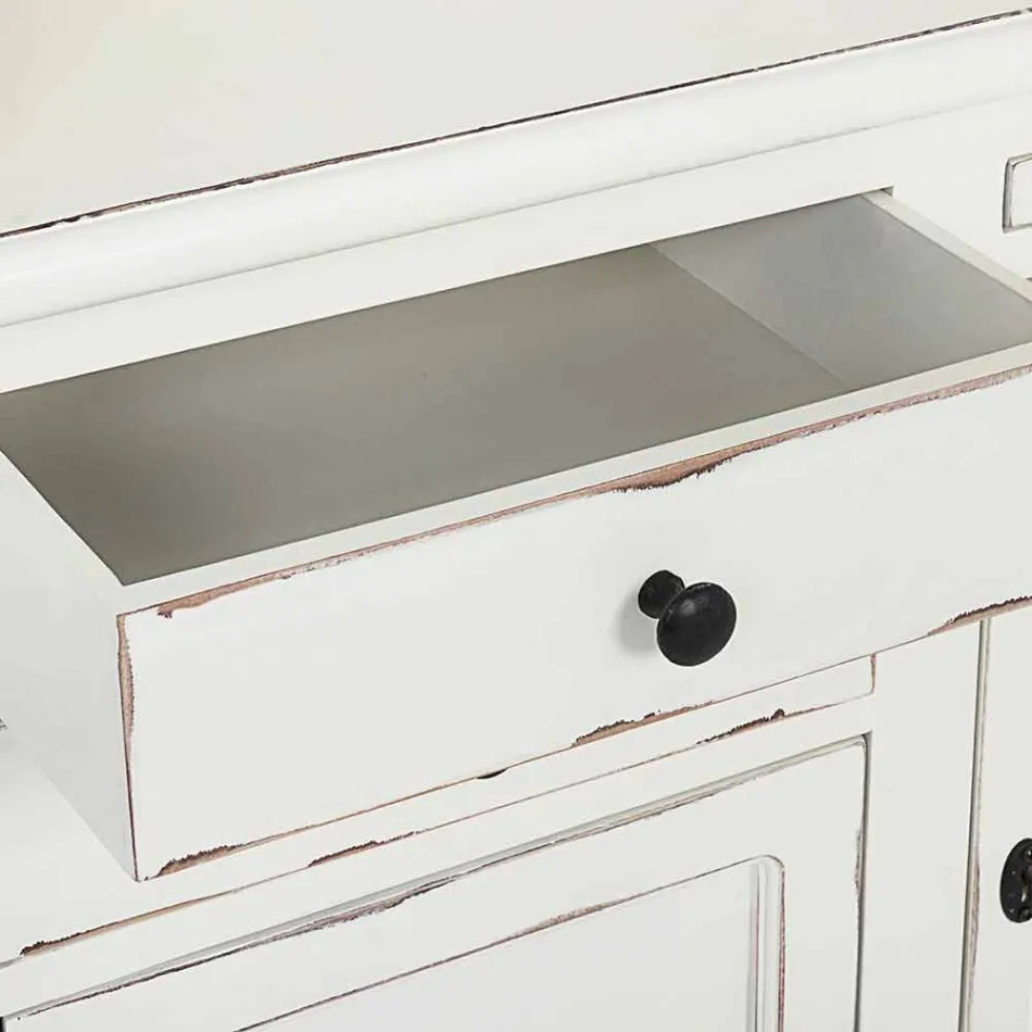 Librería de madera de diseño clásico con escalera decorativa Homemotion - Cedro viadurini