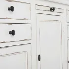 Librería de madera de diseño clásico con escalera decorativa Homemotion - Cedro viadurini