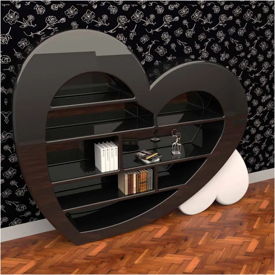 Librería de diseño en Adamantx® Cuore Made in Italy viadurini