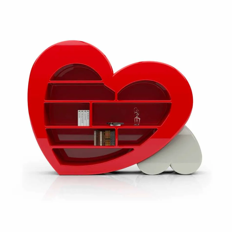Librería de diseño en Adamantx® Cuore Made in Italy viadurini