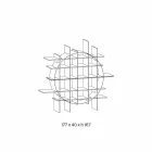 Librería circular independiente en vidrio extraclaro y negro cepillado - Marco viadurini