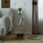 Librería independiente en cristal acrílico transparente o ahumado - Icaria viadurini