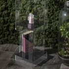 Librería independiente en cristal acrílico transparente o ahumado - Icaria viadurini