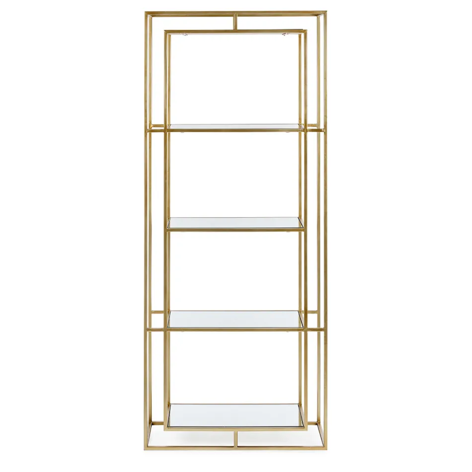 Librería independiente con estantes de acero y vidrio de diseño elegante - Noralea viadurini