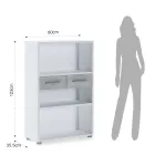 Librería de madera revestida de melamina en varios tamaños - estaño viadurini