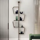 Librería de metal pintado con patas ajustables, fabricada en Italia - Fernanda viadurini