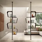 Librería de metal pintado con patas ajustables, fabricada en Italia - Fernanda viadurini