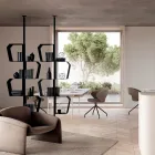 Librería de metal pintado con patas ajustables, fabricada en Italia - Fernanda viadurini