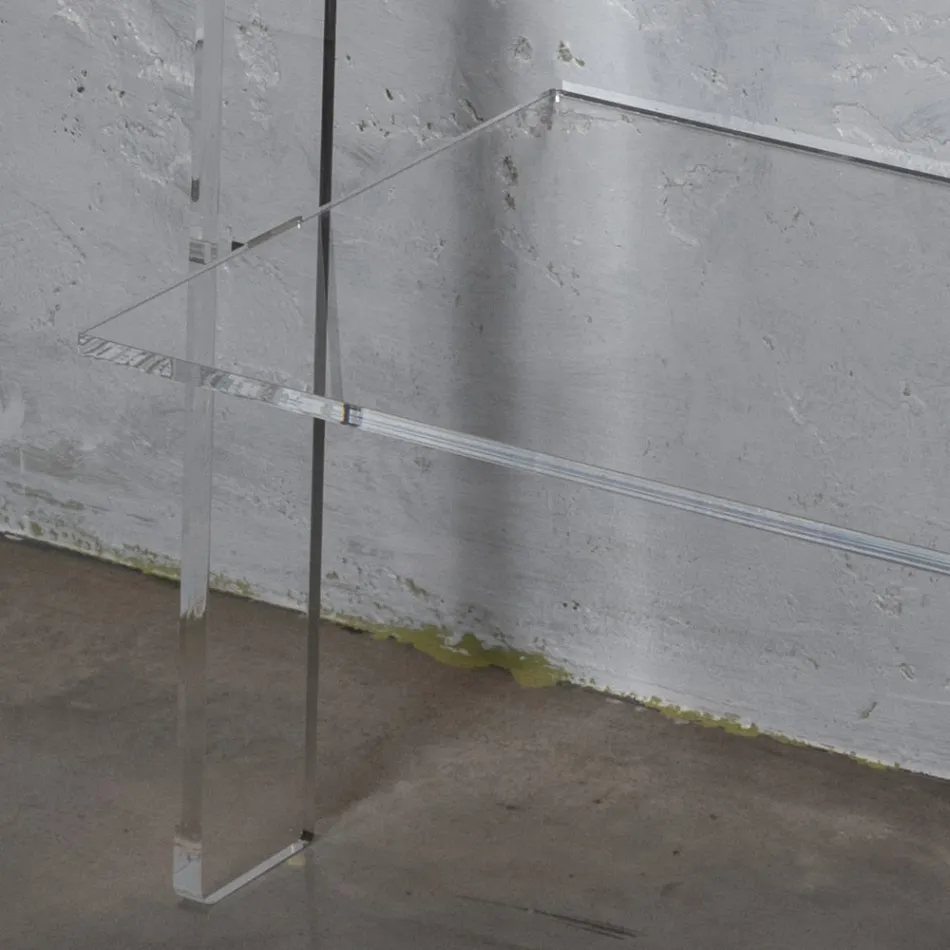 Librería para salón en cristal acrílico transparente 2 tamaños - Parotta viadurini