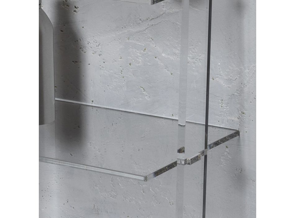 Librería para salón en cristal acrílico transparente 2 tamaños - Parotta viadurini