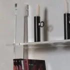 Librería para salón en cristal acrílico transparente 2 tamaños - Parotta viadurini