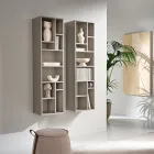 Librería vertical en varios acabados, fabricada en Italia - Siviglia viadurini