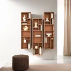 Librería vertical en varios acabados, fabricada en Italia - Siviglia viadurini