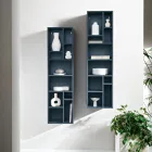 Librería vertical en varios acabados, fabricada en Italia - Siviglia viadurini