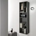 Librería vertical en varios acabados, fabricada en Italia - Siviglia viadurini