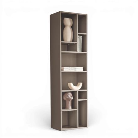 Librería vertical en varios acabados, fabricada en Italia - Siviglia viadurini