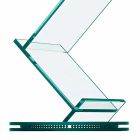 Librería vertical de vidrio transparente para salón independiente - Brugo viadurini