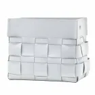 Revistero de pared de cuero de diseño Lory, hecho en Italia viadurini