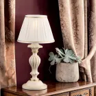 Lámpara de madera con pantalla, fabricada en Italia - Milán viadurini