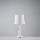 Lámpara de madera con pantalla fabricada en Italia para decoración de interiores - Siena viadurini