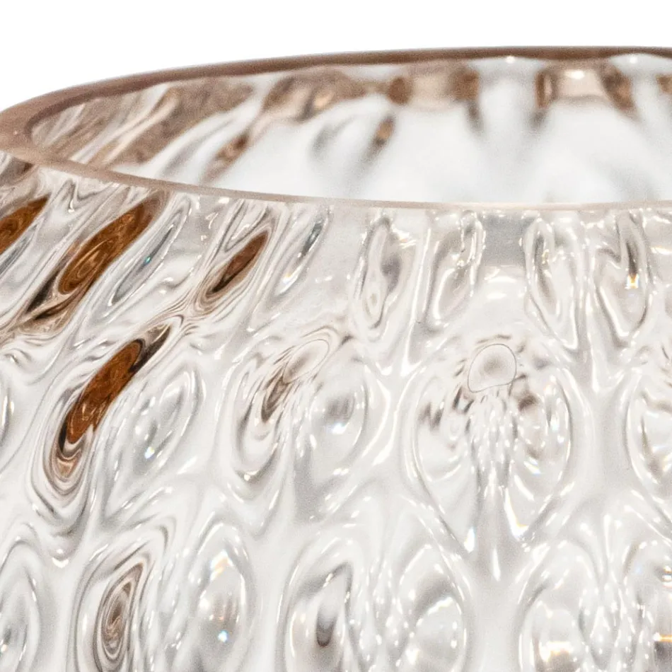 Lámpara de mesa pequeña de cristal soplado a mano, fabricada en Italia - Elisia  viadurini