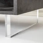 Aparador con 2 Puertas y 2 Compartimentos Laterales Abiertos en Melamina Made in Italy - Mouse viadurini