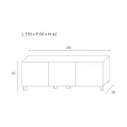 Aparador de 3 puertas en aglomerado de madera pintada - Ariete viadurini