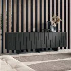 Aparador con 4 puertas push-pull de MDF fabricado en Italia - Fabrizia viadurini