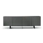 Aparador con 4 puertas de MDF revestido de PVC lacado. Fabricado en Italia - Dorotea viadurini