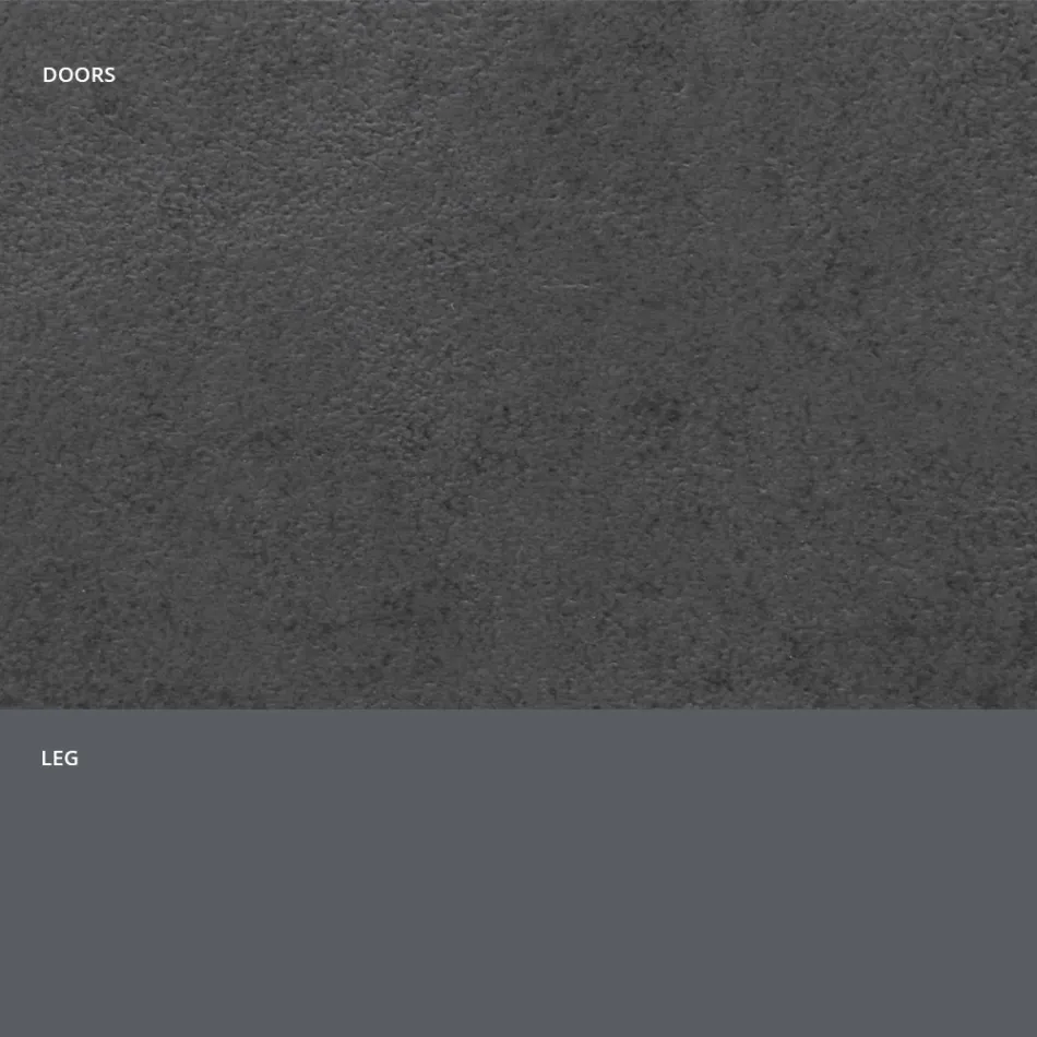 Aparador con puertas en laminado HPL efecto piedra Made in Italy - Fiorenza viadurini