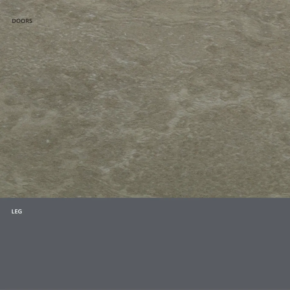 Aparador con puertas en laminado HPL efecto piedra Made in Italy - Fiorenza viadurini