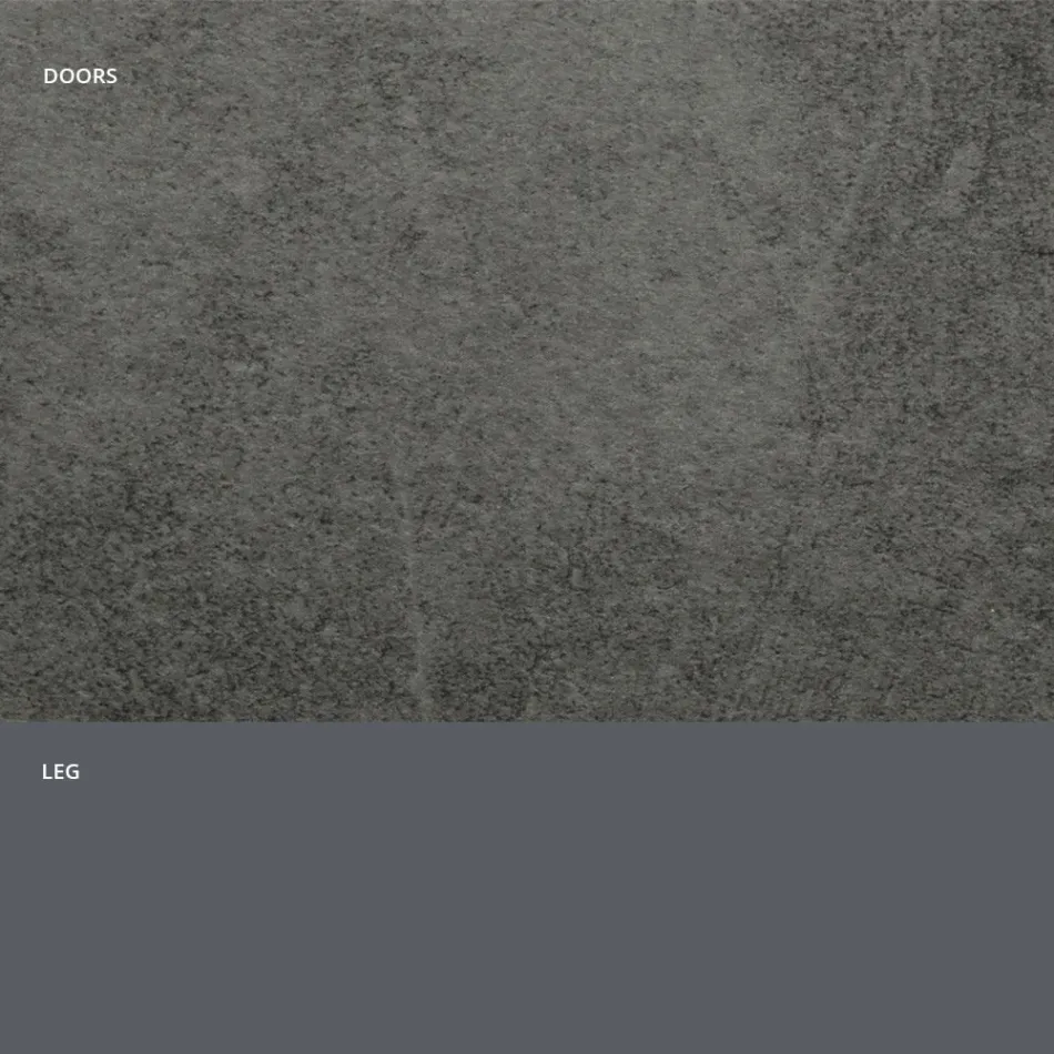 Aparador con puertas en laminado HPL efecto piedra Made in Italy - Fiorenza viadurini