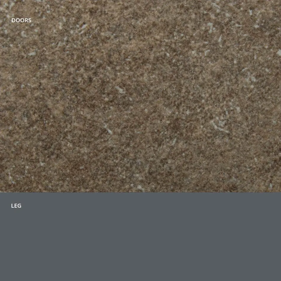 Aparador con puertas en laminado HPL efecto piedra Made in Italy - Fiorenza viadurini