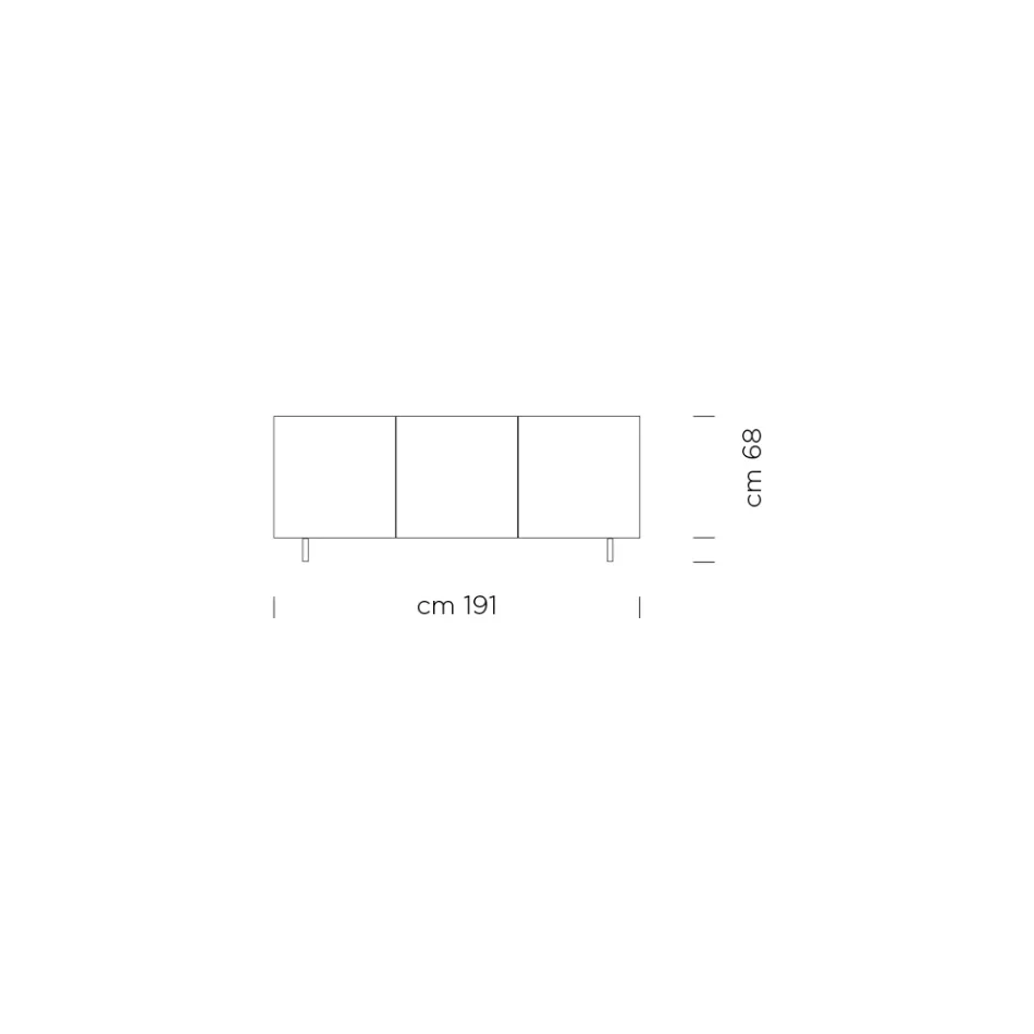 Aparador con puertas en laminado HPL efecto piedra Made in Italy - Fiorenza viadurini