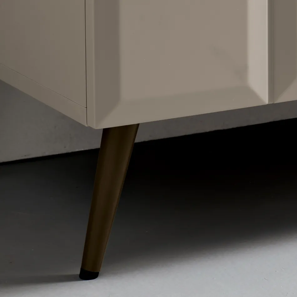 Aparador interior con 2 puertas a cuadros, fabricado en Italia - Elisabetta viadurini