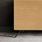 Aparador de salón con 4 puertas en acabado fresno natural Made in Italy - Melek viadurini