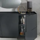 Aparador de salón con 3 puertas en MDF lacado, fabricado en Italia - Elena viadurini