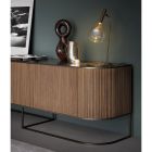 Aparador para sala de estar en madera y metal bronce Made in Italy - Bonaldo Dune viadurini