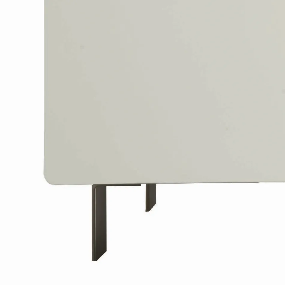 Aparador de salón en Mdf y soporte de 4 patas Made in Italy - Teresina viadurini