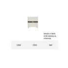 Aparador de salón en Mdf y soporte de 4 patas Made in Italy - Teresina viadurini