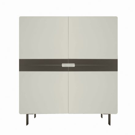 Aparador de salón en Mdf y soporte de 4 patas Made in Italy - Teresina viadurini