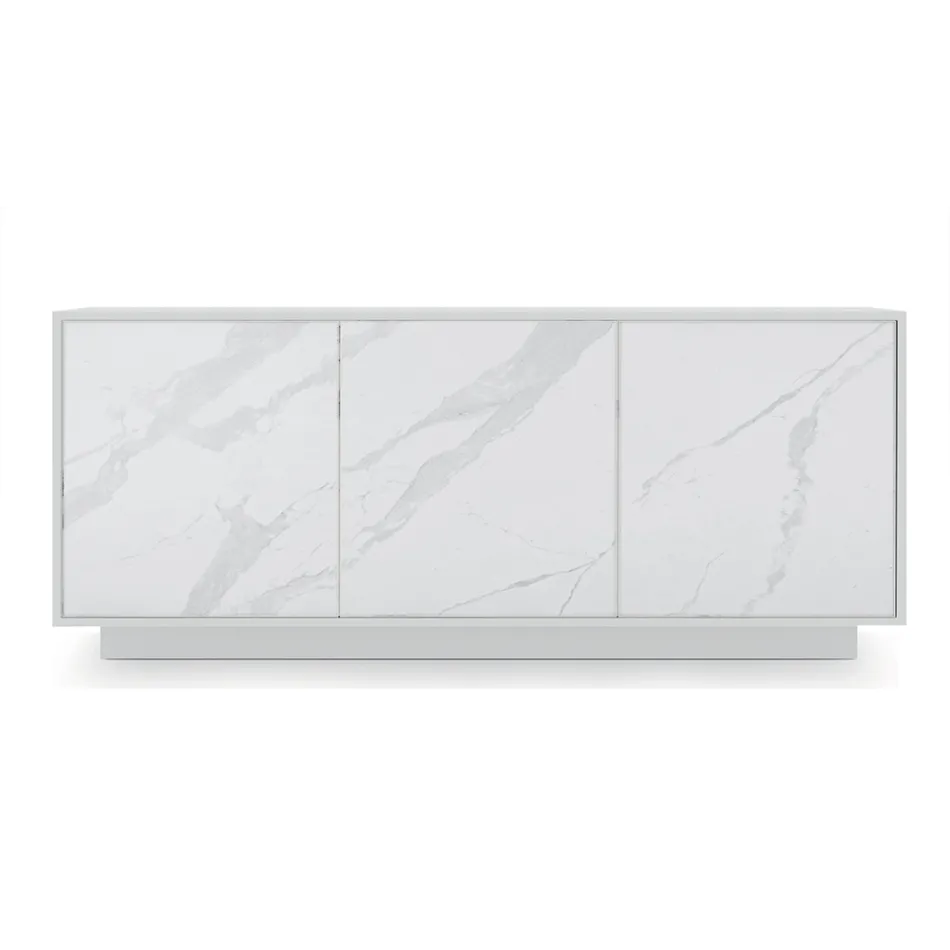 Aparador de madera con 2 o 3 puertas en laminado HPL Made in Italy - Fiorenza viadurini