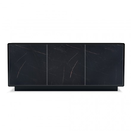 Aparador de madera con 2 o 3 puertas en laminado HPL Made in Italy - Fiorenza viadurini