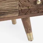 Aparador en Madera de Mango 2 Puertas 4 Cajones Estilo Étnico Homemotion - Auriel viadurini